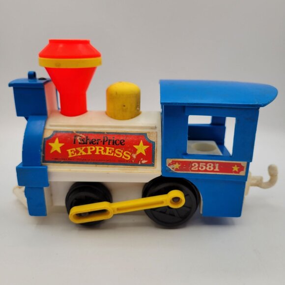 Fisher Price LOT Express Train 2581 & Toot Toot Wooden 643 Pull Toy Vintage - Picture 4 of 15